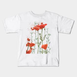 Poppies. Meadow Flowers. Kids T-Shirt